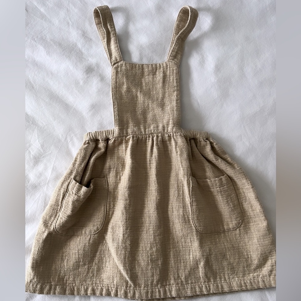 Zara Overall Linen Dress (Size 4-5)
